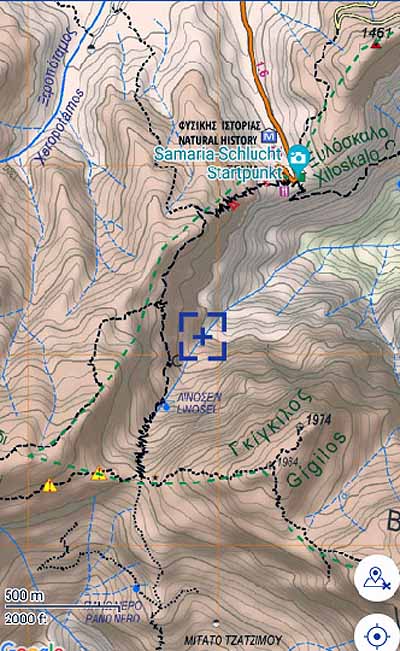 Anavasi Karte mit Trekk für die Tripitis